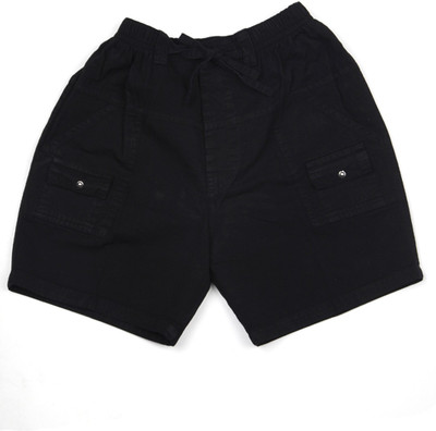 

AJ Dezines Short For Boys Cotton Linen Blend, Cotton Nylon Blend, Cotton Linen Blend(Black, Pack of 1