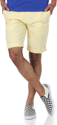 

Shapes Solid Men's Yellow Chino Shorts
