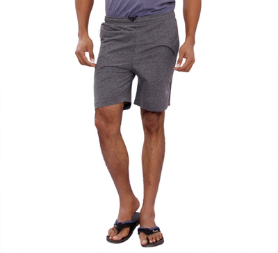 

JT International Solid Men Grey Sports Shorts, Dark grey