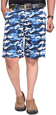 BRITISH TERMINAL Self Design Men Multicolor Bermuda Shorts