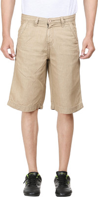 

FX Jeans Co Solid Men's Brown Cargo Shorts, Khaki
