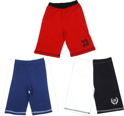

Gkidz Short For Boys Cotton(Multicolor, Pack of 3, Red