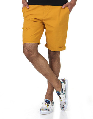 

Shapes Solid Men's Yellow Chino Shorts