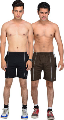 Vego Self Design Men Multicolor Basic Shorts