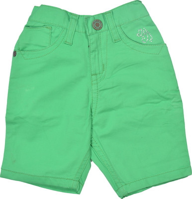 

Gini & Jony Short For Girls Solid Cotton Linen Blend, Cotton Nylon Blend, Cotton Linen Blend(Green, Camo green-1247