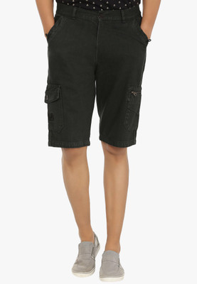 

Fever Solid Men's Green Denim Shorts