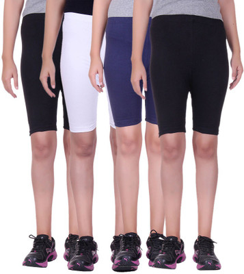 

Alisha Solid Women's Multicolor Cycling Shorts, Black;navy;white
