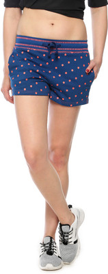 

Vvoguish Printed Women' Blue Basic Shorts