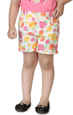 

Beebay Short For Girls Cotton(Multicolor, Pack of 1, White print