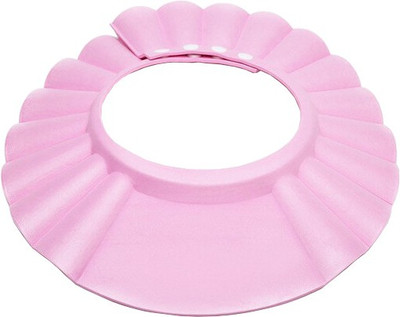 

Burnn Adjustable Soft Shower Bathing Safe Cap for Baby, Children, Kids with Button Protect from Shampoo/Water–Pink
