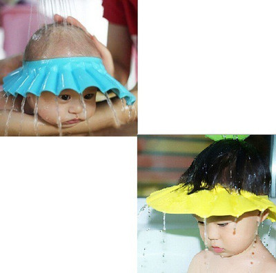 sangaitap Adjustable Kids Shower Cap To Protect Eyes From Shampoo(Combo Offer Of 1 Blue & 1 Yellow)