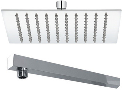 

Kitsch Ultra Thin SS Square 300mm(12"X12") Rain Shower Combo With 375mm (15") SS Shower Arm For Shower Head