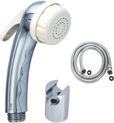 

Kywin Abs Aqua White Health Spray With Cylindrical Hook & 1 Metre Flexible Tube Hand Shower Head