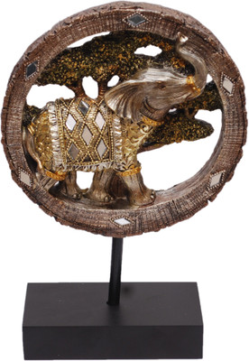 

VLT Elephant Decorative Showpiece - 24 cm(Polyresin, Brown)