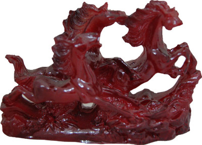 

Aaradhi Feng Shui Three Running Horses For Vastu Decorative Showpiece - 9.5 cm(Polyresin, Yellow)