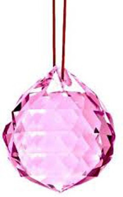 

7 Ocean Feng Shui Pink Crystal Ball Decorative Showpiece - 5 cm(Crystal, Pink)