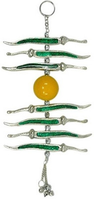 

Porcupine Nimbu Mirchi Showpiece Decorative Showpiece - 25 cm(Aluminium, Green)