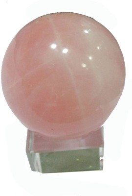 

PlusValue Rose Quartz Ball with Crystal Stand Decorative Showpiece - 2 cm(Crystal, Pink)