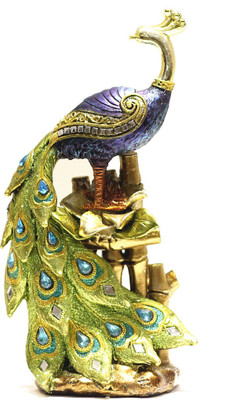 

X-Gift Aramani peacock Decorative Showpiece - 26 cm(Polyresin, Multicolor)