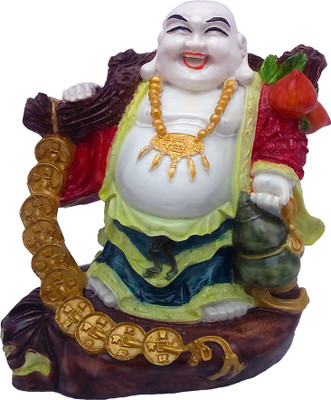 

Art N Hub Laughing Buddha - Handicraft Decor Statue (H-24cm) Decorative Showpiece - 24 cm(Polyresin, Multicolor)