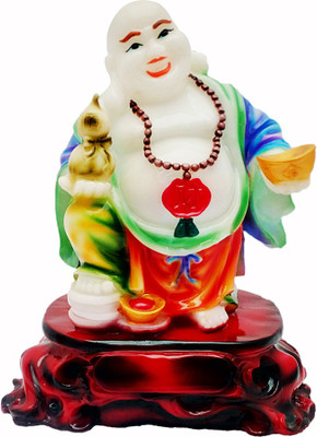 

Art N Hub Multicolour Feng Shui Laughing Buddha Handicraft Idol Lord Gautam Buddha Statue Decorative Spiritual Vastu Showpiece Figurine - Religious Gift item & Murti for Mandir / Temple / Home Decor / Office Decorative Showpiece - 36 cm(Earthenware, Multi