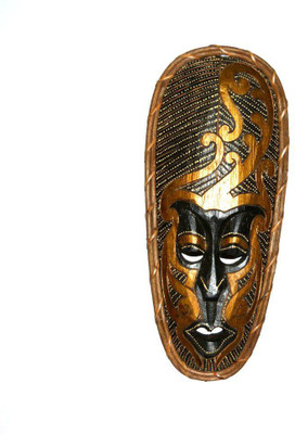 

Art Godaam Mask Decorative Showpiece - 34 cm(Wooden, Multicolor)
