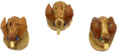 

Karukraft Katum Kutum Driftwood Duck Set (3 Pcs) Decorative Showpiece - 4 cm(Wooden, Brown)