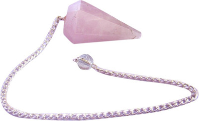 

Gomati Ethnic Handmade Designer Rose Quartz Stone Pendulum 1.5 Inch Decorative Showpiece - 3.8 cm(Stoneware, Pink)