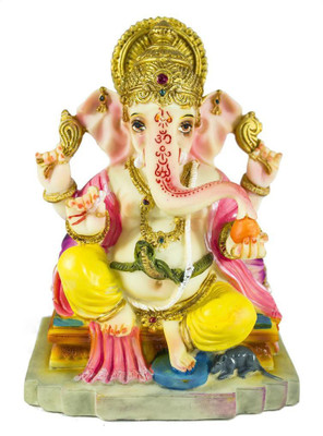 Gods & Gifts Lord Ganesha Showpiece - 14 cm(Polyresin, Multicolor) available at flipkart for Rs.375