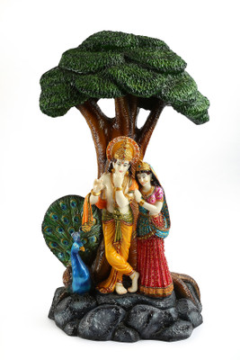 

AV Décor Radha Krishna Under A Tree Decorative Showpiece - 68.58 cm(Microfibre, Multicolor)
