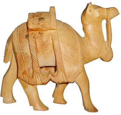 

ByCue Wooden Camel Decorative Showpiece - 10 cm(Wooden, Brown)