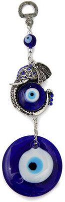 

Gifts By Meeta Feng Shui Elephant Evil Eye Decorative Showpiece - 19 cm(Carbon Steel, Blue)