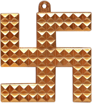 

Vastu Art Vastu / Feng Shui / Astdhatu Big Swastik Pyramid Decorative Showpiece - 8 cm(Iron, Gold)