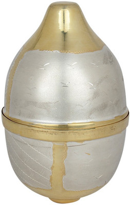 

Jewel99 Silver Coconut Decorative Showpiece - 15.2 cm(Silver, Gold)