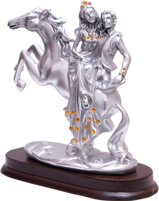 

Oyedeal Horse Riding Bride and Groom Decorative Showpiece - 15 cm(Polyresin, Silver)