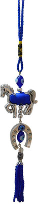 

Reiki Crystal Products Evil Eye with Horse Decorative Showpiece - 21 cm(Porcelain, Blue)