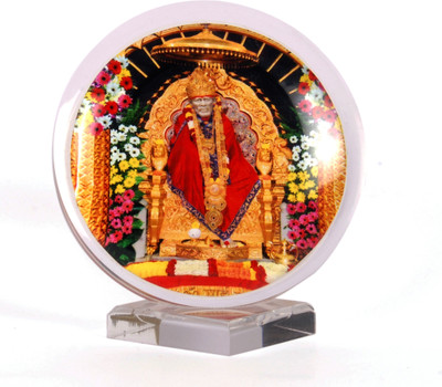 

Sigaram Acrylic Photo of Sai Baba For Car Dashboard, Table or Ofice-Desk, Shops and Homes - K293 Decorative Showpiece - 10 cm(Acrylic, Multicolor)