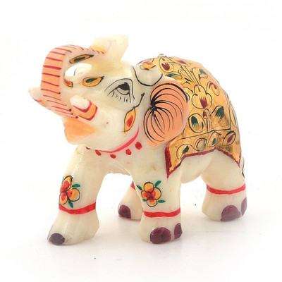 

Jaipurraga Elephant 146 Decorative Showpiece - 7.62 cm(Stoneware, White)
