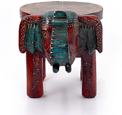 

Creative Handicraft Designer Elephant Stool Gift Decorative Showpiece - 20 cm(Wooden, Brown)