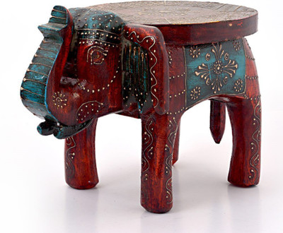 

Shree Sai Handicraft Beautiful Designer Wooden Elephant Stool Gift Decorative Showpiece - 20 cm(Wooden, Brown)