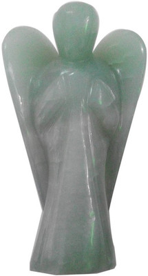 

Excel Green Aventurine Angel Decorative Showpiece - 5 cm(Marble, Multicolor)