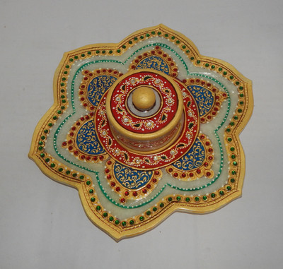 

Mahaveer Creation Decorative Showpiece - 8 cm(Stoneware, Multicolor)