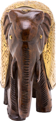 33% OFF on Prachin Elephant Chad Jdp 824 6 Decorative Showpiece - 15 cm(Wood, Brown, Gold) 33% OFF on Prachin Elephant Chad Jdp 824 6 Decorative Showpiece - 15 cm(Wood, Brown, Gold)