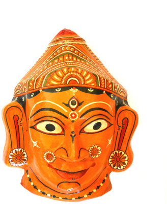 

Art Godaam Pattachitra Durga Decorative Showpiece - 32 cm(Paper Mache, Orange)