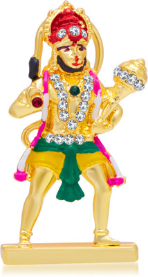 

Kulin Lord Hanuman | Bajrangbali Idol For Car Dashboard | Home Decor | Gifting Decorative Showpiece - 3 cm(Gold Plated, Gold)