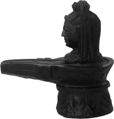 

Laxita Black Stone Shivling for Home & Office Decorative Showpiece - 8 cm(Stoneware, Black)