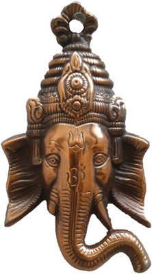 

JaipurCrafts Matel Wall Hanging Of Lord Ganesha Decorative Showpiece - 17.78 cm(Aluminium, Brown)