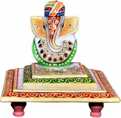 64% OFF on Vaah Meenakari Double Big Pagdi Ganesh Marble All Purpose Chowki(Multicolor, Pack of 2) 64% OFF on Vaah Meenakari Double Big Pagdi Ganesh Marble All Purpose Chowki(Multicolor, Pack of 2)