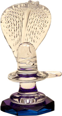 

Bgroovy Shivling Decorative Showpiece - 10.5 cm(Crystal, Purple, Clear)
