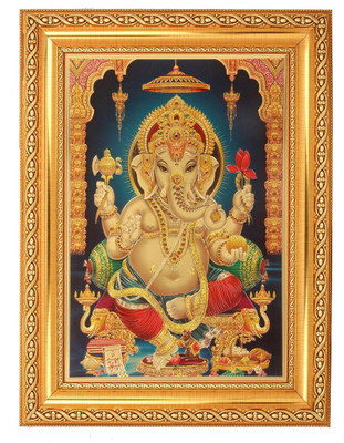 

BM Traders Ganesh Decorative Showpiece - 40.64 cm(Wooden, Plastic, Gold)